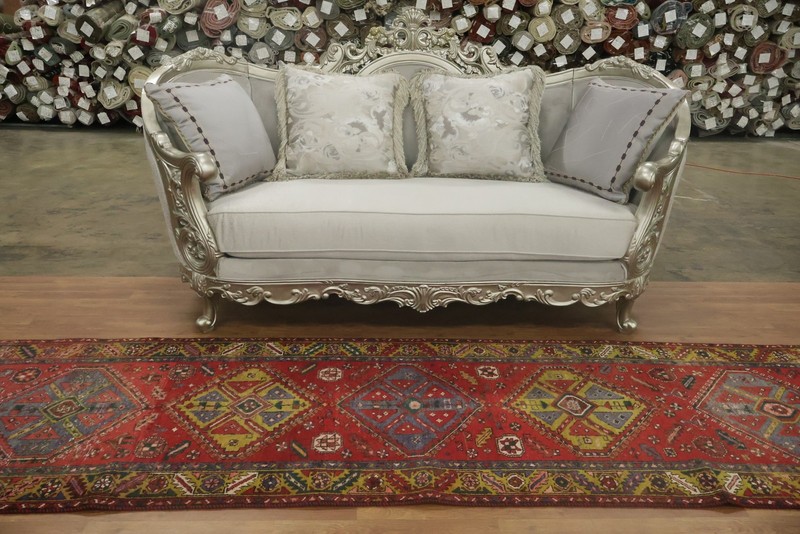 Traditional 10 ft Runner Rug 3x10 Wool Hand-made Tribal Geometric Vintage Carpet gallery