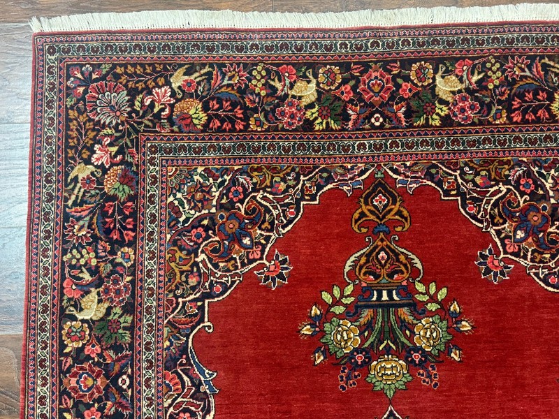 Red Per'sian Rug 4x6 Very Fine 260 KPSI Semi Open Field Wool gallery