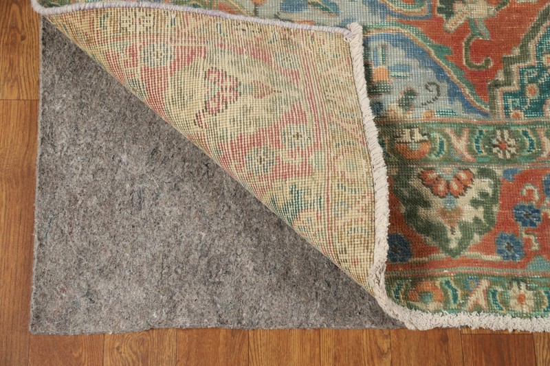 Traditional Rust/ Green Wool Hand-knotted Over-Dyed Vintage Rug 5x6 Carpet gallery
