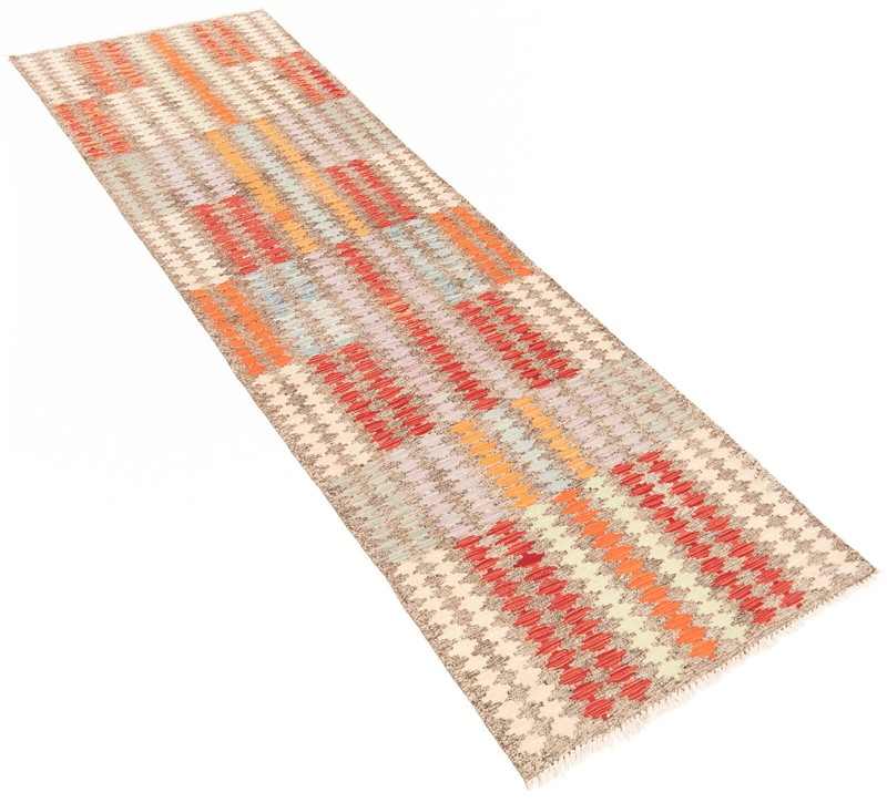 Kelim Afghan 288x84 cm Handwoven Oriental Carpet Rug Runner Kilim gallery