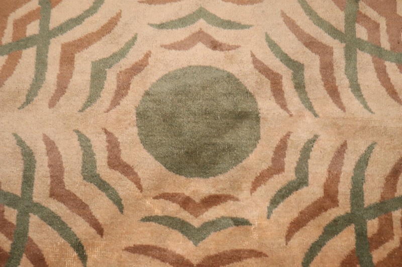 Vintage Turkish Deco Round Rug Size 6'4'' gallery