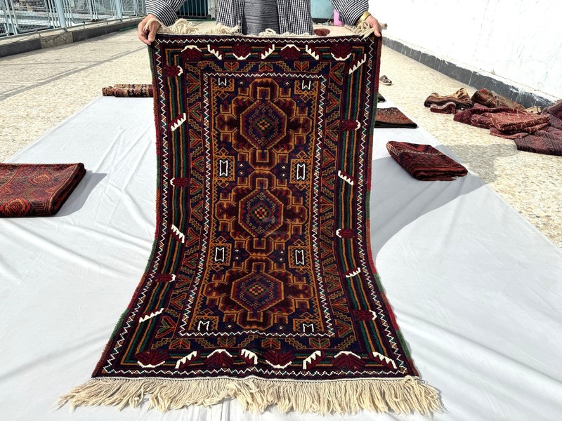 3x5 Ft Afghan Handmade Medallion Wool Area Rug Turkish Geometric Oriental Carpet gallery