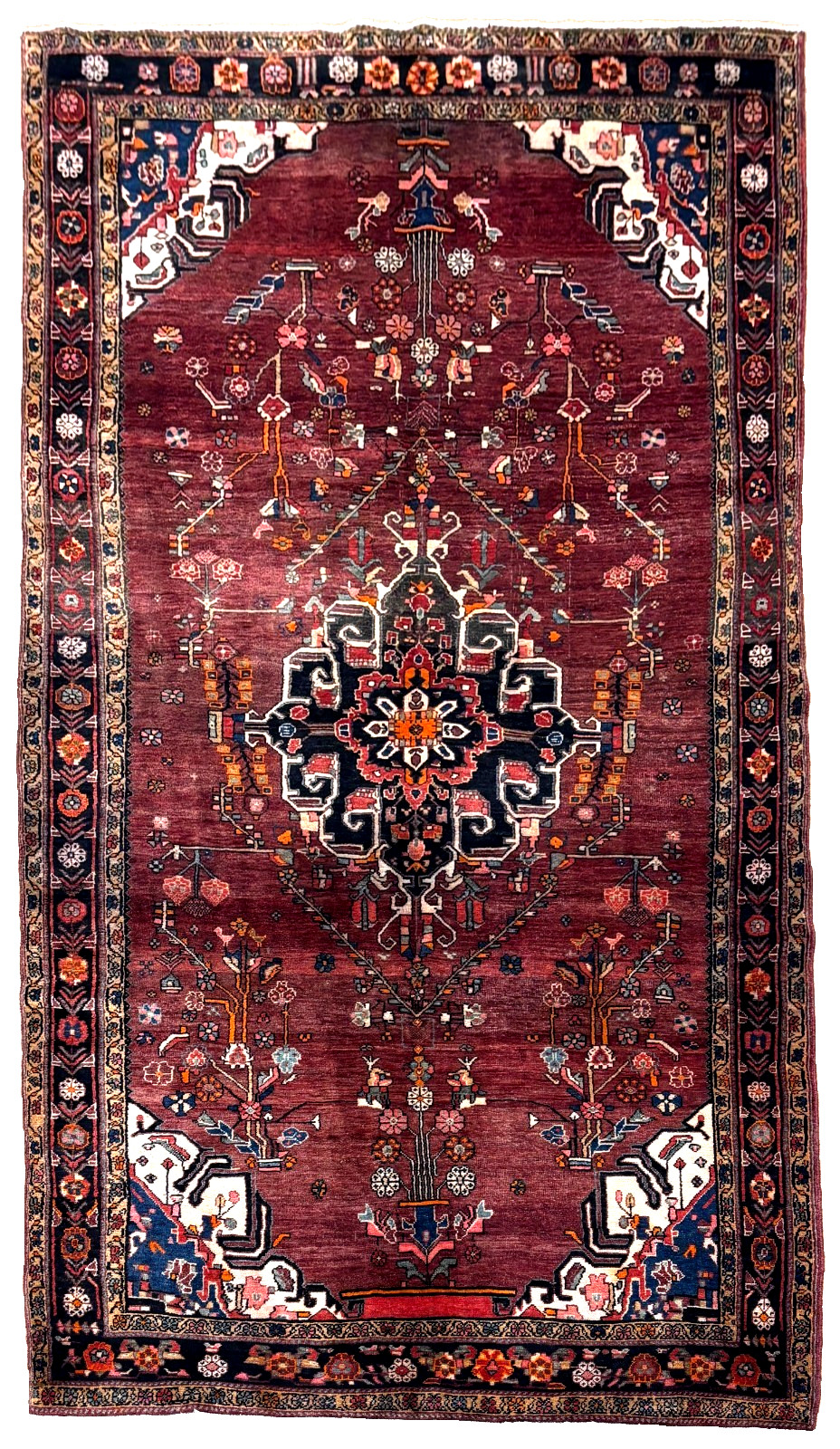Vintage Nahavand Tribal Hand Knotted Wool Runner Rug 5x11 Red Oriental Geometric gallery