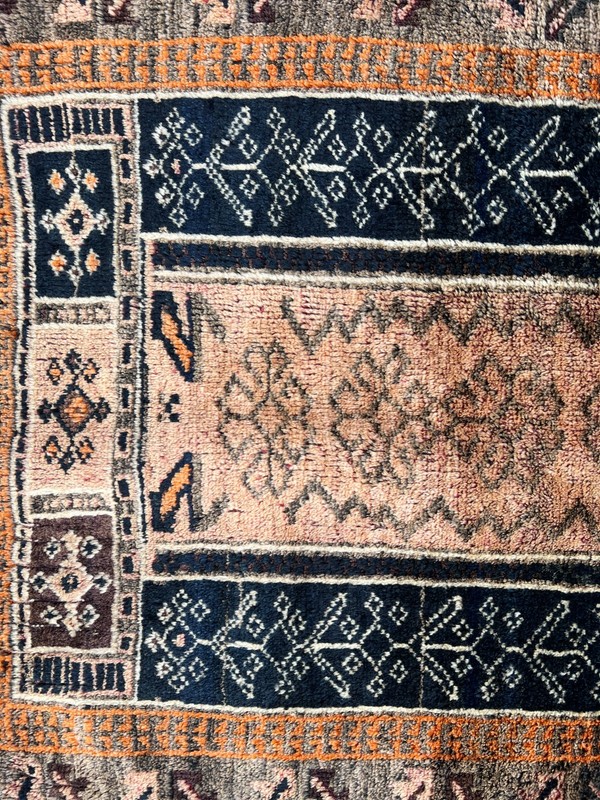 2'6x4 ft Tribal Prayer Mihrab Geometric Handknotted Wool Vintage Rug gallery