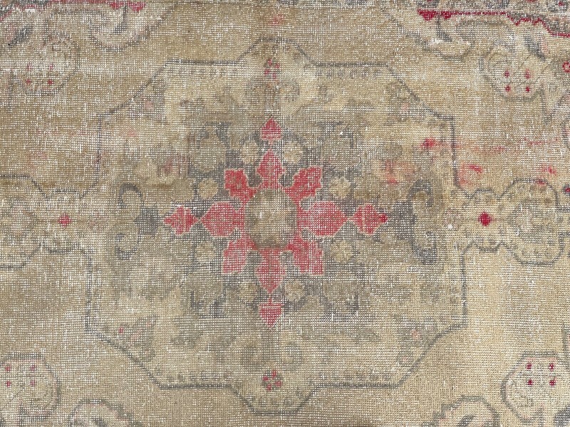 Hand-Knotted Vintage Carpet 5x8 Beige Wool Traditional Area Rug Muted Anatolian gallery