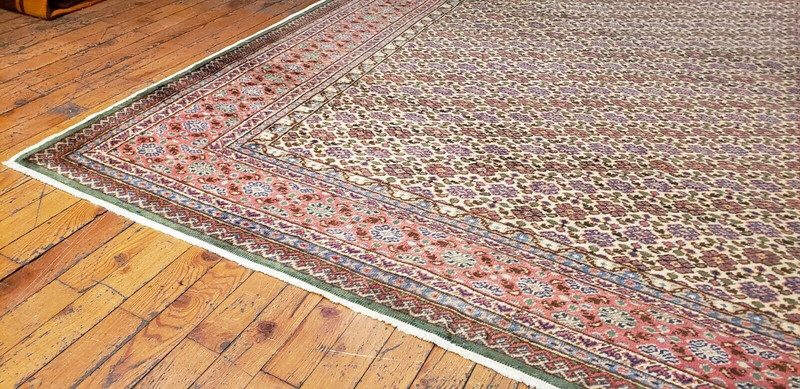 Magnificent Antique 1940's Wool Pile Vegy Dye Legendary Hereke Rug 7'4"×11'2" gallery
