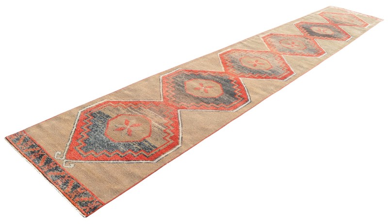 3x19 ft Vintage Rug Runner Handmade EXTRA LONG Hallway Runner Wool Turkish Rug gallery