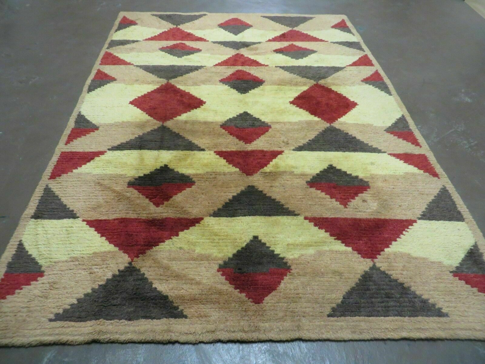6' X 8' Handmade Tibetan Nepal Chinese Wool Rug Art Deco Contemporary Modern gallery