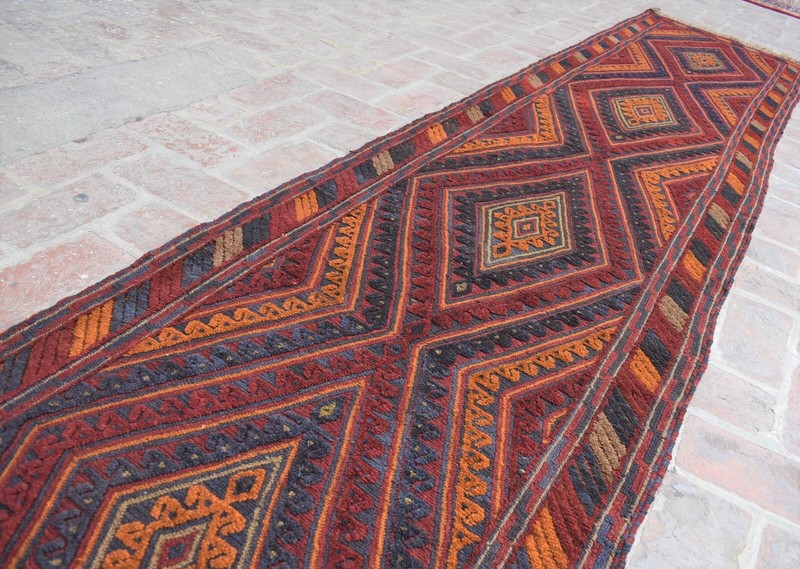3x12 Hand Knotted Vintage Afghan Moshvani Hallway Runner Persian Tribal Wool Rug gallery