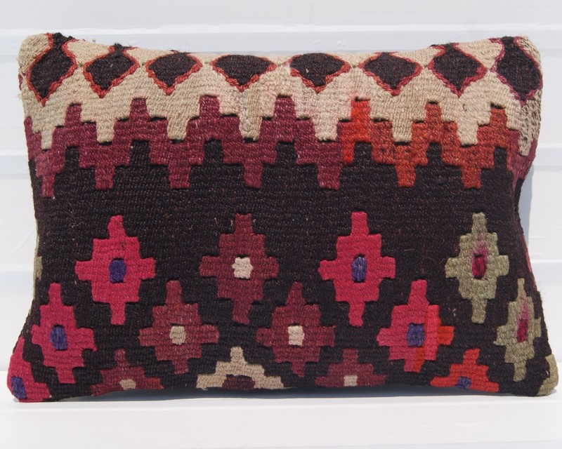ROOM DECOR PILLOW MULTI COLORED RECTANGLE WOOL 30+ TURKISH KILIM AREA RUG 20X14" gallery