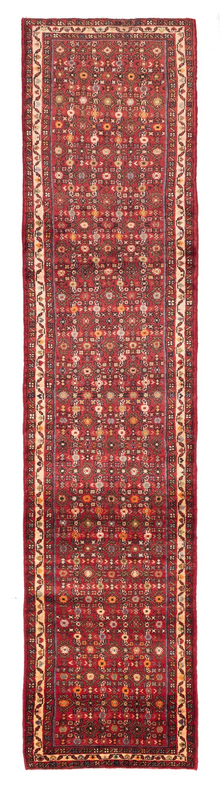 2'9" x 12'10" Vintage Hand-knotted Runner Rug Traditional Oriental Wool Carpet gallery