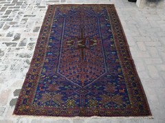 4’7 x 9’1 ft Handmade vintage afghan tribal baluchi zakani wool persian area rug