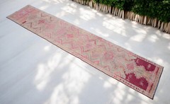 3×13 ft Runner Turkish Rug HandMade Long Hallway Rug Kitchen Decor Rug 30″x152″