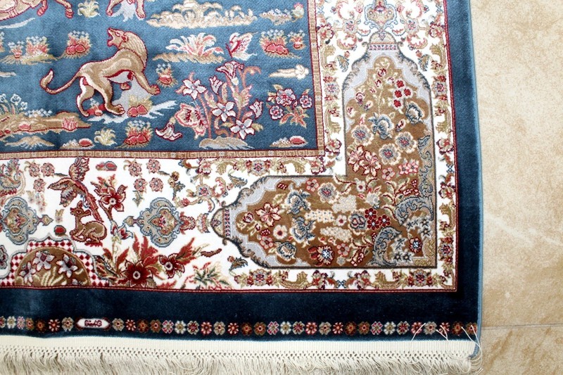 6X4 SPECTACULAR NEW 1000KPSI HI QLTY POWER LOOMED SILK QUOMM HUNTING TURKISH RUG gallery