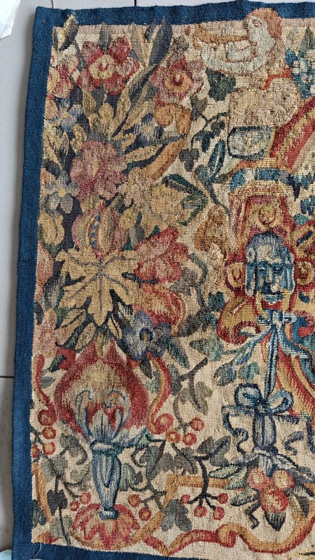 2'x3' Small Size Wool & Silk Antique 17th Century Wall Hanging Flemish Tapestry gallery