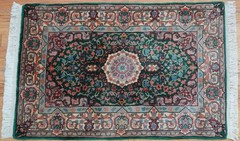 Gorgeous Kermann Hand Knotted Green Oriental Rug 2’1″ x 4’3″