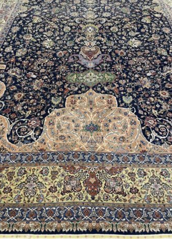 Fine Original Area Rug Keshan Rare Wool Pile 10.8 X 15.11 Authentic New Blue A gallery