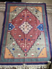 Handmade Qashqai Kilim Rug Beautiful Geometric Patterns 182 X132 Cm