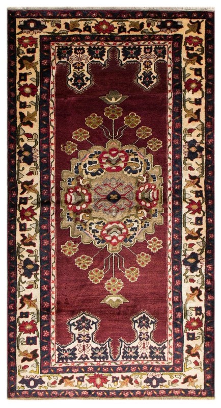 Turkish Vintage Rug 4'3" x 8'0" (130x245 cm), 60+ Years Old Handmade Oushak Rug gallery