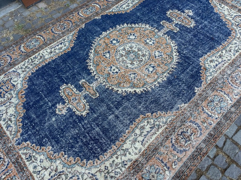 VINTAGE LARGE RUG, HANDMADE WOOL RUG, BOHEMIAN RUG, CARPET | 6,8 x 10,2 ft gallery
