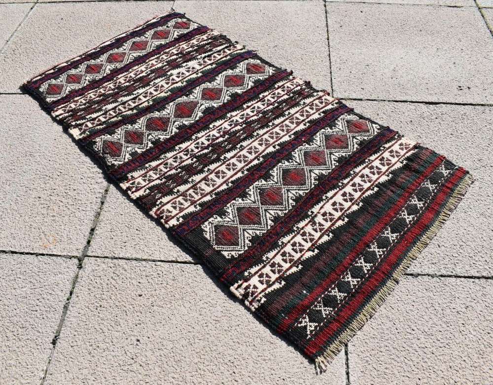 Fabulous Antique Rug 18'' x 33'' Tribal Fine Quality Rug Organic Wool Area Rug
