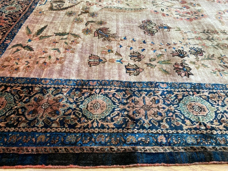 ANTIQUE SAROUKK HAND-KNOTTED UNIQUE WOOL ORIENTAL RUG 4' x 6'7" gallery