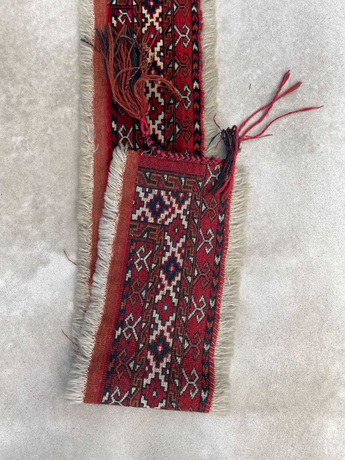 Antique Unique Russian Bokhara Rug Approx 5 in x 4 ft Handmade gallery
