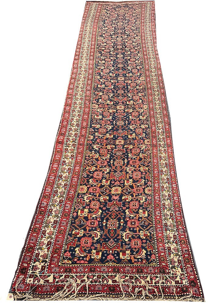 An Antique Decorative 17' Long Genuine NW Hallway Runner Rug