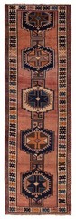 4’3″ x 13’9″ Vintage Hand-knotted Runner Rug Traditional Oriental Wool Carpet