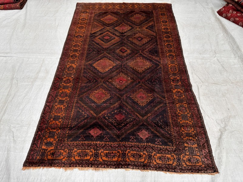 COLLECTORS ITEM Semi Antique Stunning Natural Vegetable Dye Taimani Maldari Rug gallery