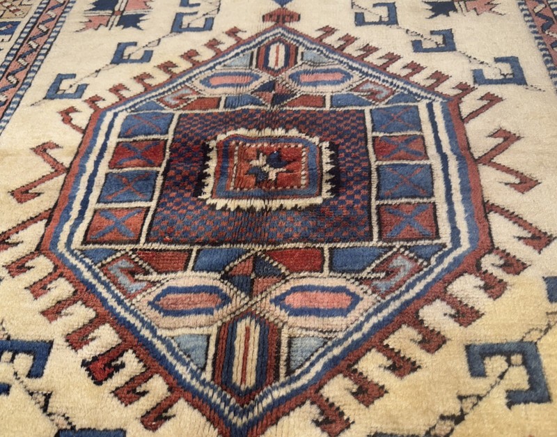 Fine Antique Caucasian Shirvan Rug 4x6 Handmade Vintage Oriental Rug Kazak Rare gallery
