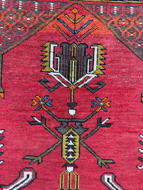 Vintage Fabulous Hand Knotted Turkey Wool Rug Floor Area Wall Hanging 169x110 Cm gallery