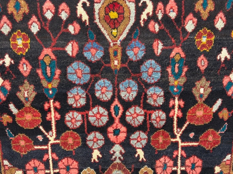 Hand Knotted Tribal Nahavand 4x9 Traditional Blue Red Wool Oriental Area Rug gallery