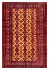 Vintage Oriental Hand-Knotted Carpet 4’2″ x 6’2″ Traditional Wool Area Rug