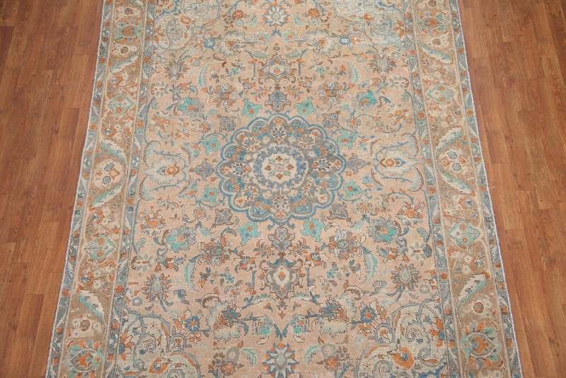 Distressed Floral Area Rug 6x10 Ft Handmade Traditional Living Room Wool Carpet gallery