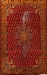 Antique Oushak Area Rug 10×13 Ft Hand-Knotted Vegetable Dye Oriental Wool Carpet