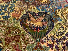 300 X 380 COLLECTORS’ ITEM Vintage Laila Majnun With Shigargah Kashmar Area Rug