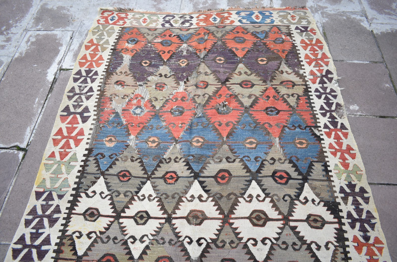 Auth: 18th C Antique Turkish Rug 62'' x 166'' Rare Collector's Item Konia Rug gallery