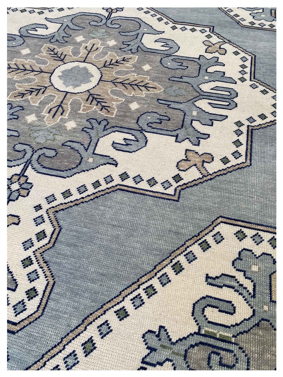 Vintage Turkish Oushak Rug, Beige 9X12 ft, Handmade Wool, Bohemian Anatolian gallery