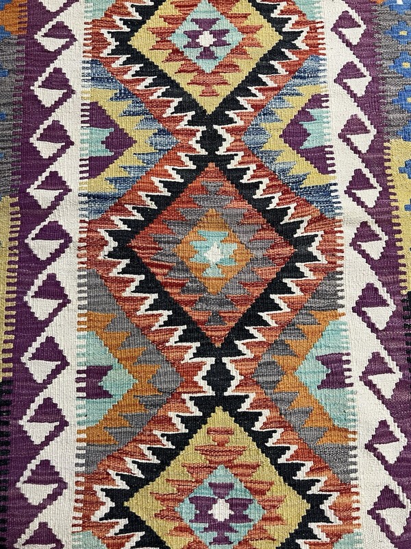 Vintage Kilim Traditional Hand Made Oriental Wool Kilim 5ftx3.2ft 162cmx104cm gallery