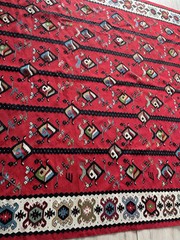Vintage Traditional Hand Made Sarkoy, West Balkan Wool Multicolor Kilim 156x92cm