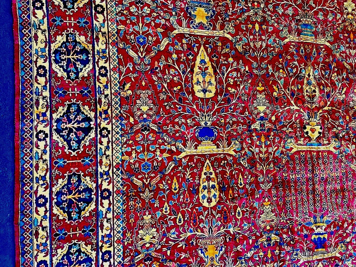 19’ X 11’ STUNNING ANTIQUE MASTERPIECE PERSIANKERMAN ORIENTAL CARPET ca 1890 gallery
