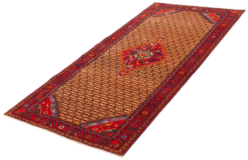 Vintage Hand-Knotted Area Rug 4'11" x 10'8" Traditional Oriental Wool Carpet gallery