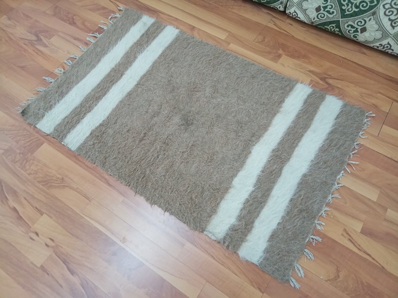White Goat Wool Rug Geometric Turkish Rug Handmade Tribal Rug Free Shipping Rugs gallery