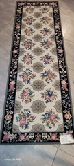 Chinese Handmade Needlepoint Rug 8′ X 2.6′ Floral Victorian