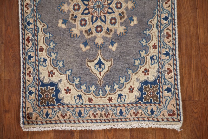 Vegetable Dye Gray Wool Traditional 5 ft Runner Rug Hand-knotted Carpet 2x5 gallery