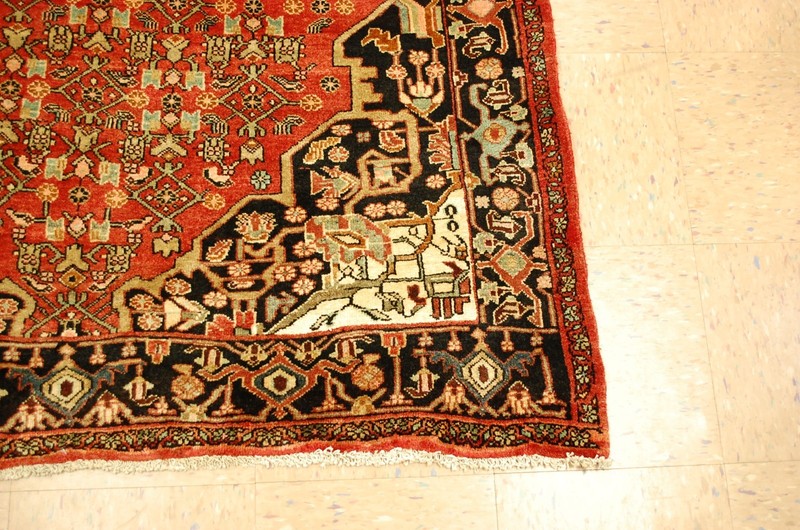 NATURAL WOOL Old Oriental Rugs Hand Woven,knotted size Approximately3'10" x 5'8" gallery