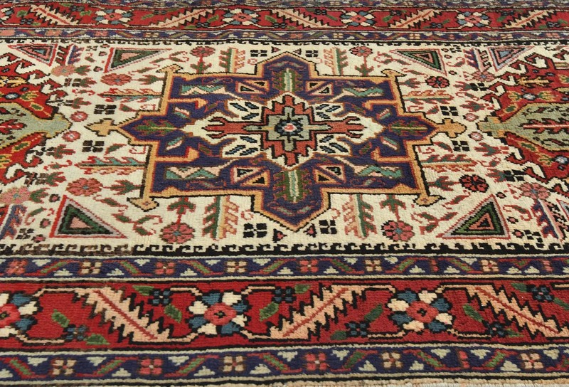Hand-Knotted Wool Oriental Runner Rug 3X12 ft Traditional Cream Hallway Carpet gallery