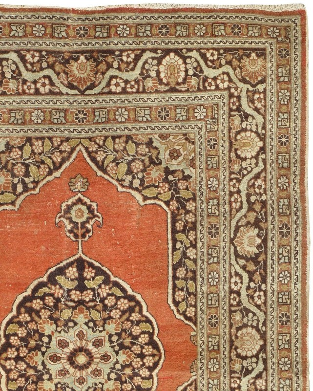 Antique Handwoven Oriental Area Rug 4'2" x 5'11" e24248 gallery