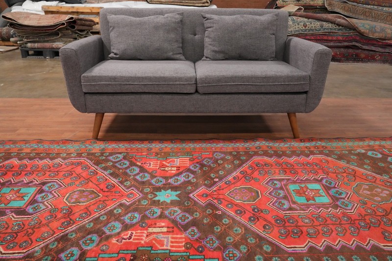 Brown/ Rust Vintage Geometric Traditional Area Rug 5x10 ft Hand-knotted Wool gallery